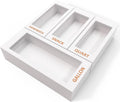 Bamboo Storage Bag Organizer for Kitchen Drawer - 4 Compartment