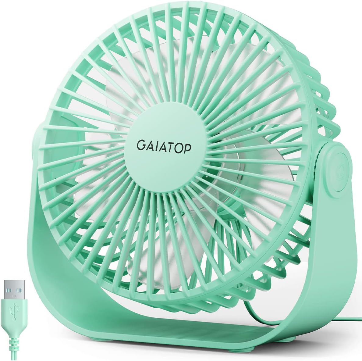 Gaiatop 3-Speed USB Desk Fan - Powerful Cooling