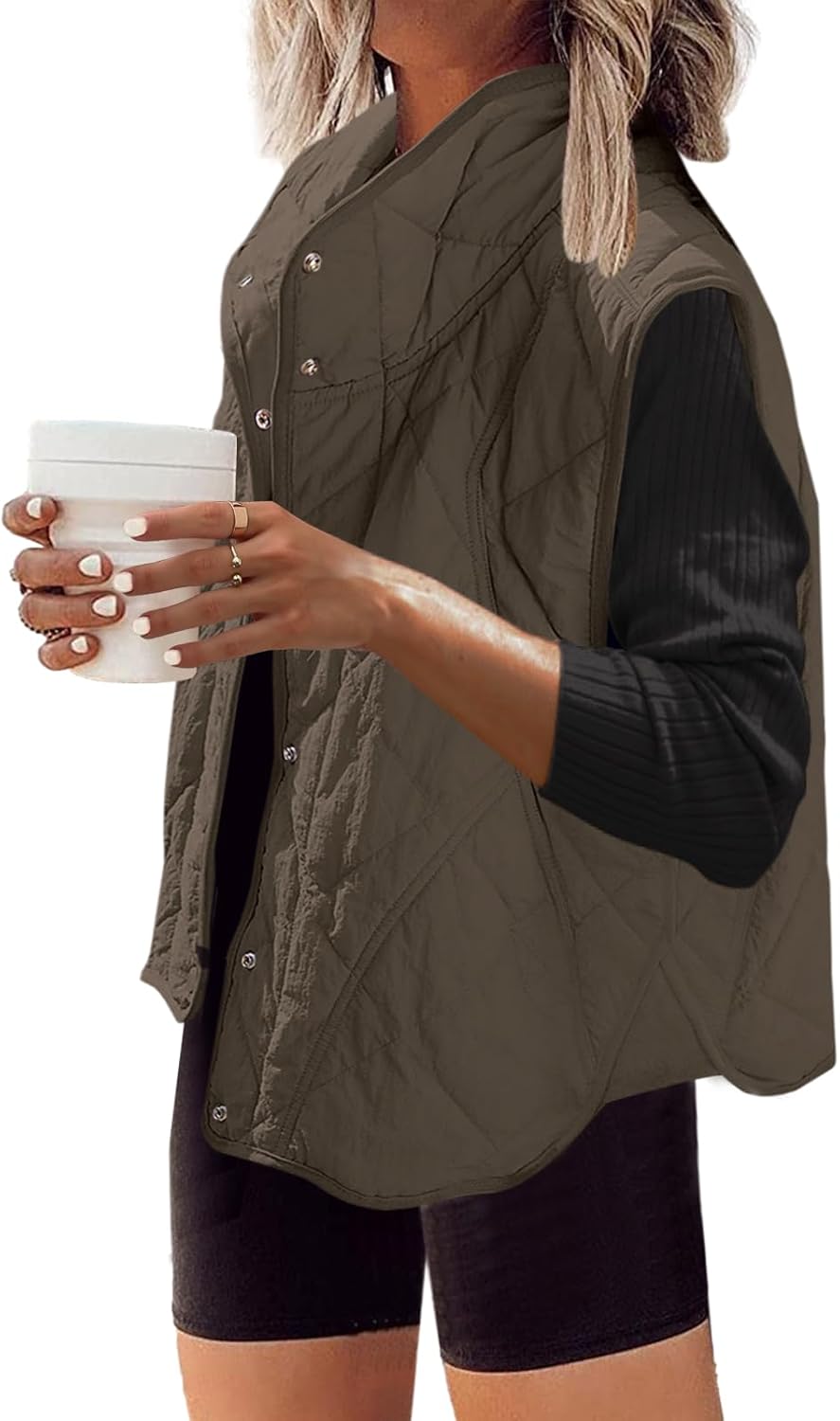 SENSERISE Womens Puffer Vest Quilted Lightweight Outerwear