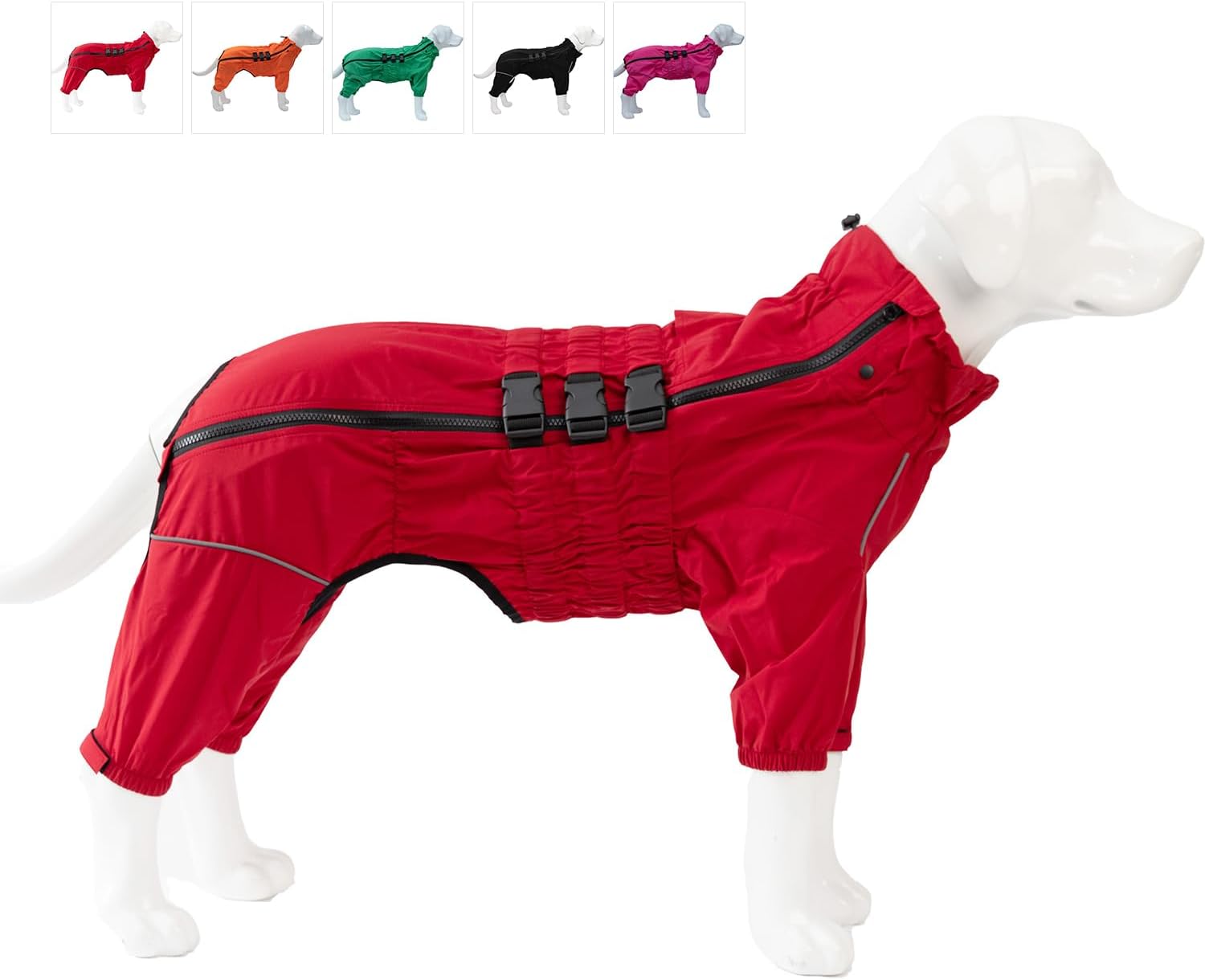 Dogs Waterproof Jacket for All Sizes - Reflective Safety Vest