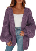 Remikstyt Womens Chunky Cable Knit Oversized Cardigan - Cozy Fall