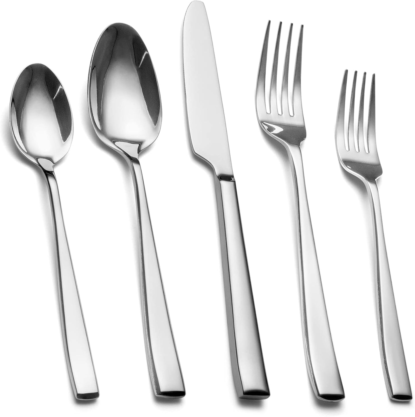 40 Piece Silverware Set for 8, Premium Stainless Steel Cutlery