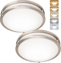 12 Inch Flush Mount Ceiling Light 2 Pack - Dimmable 5CCT Modern Rings