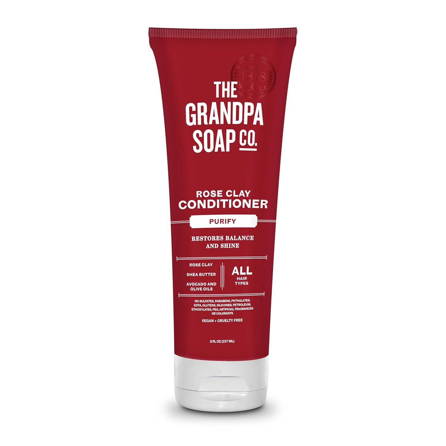 Rose Clay Hair Conditioner - Purify & Nourish, Vegan Formula