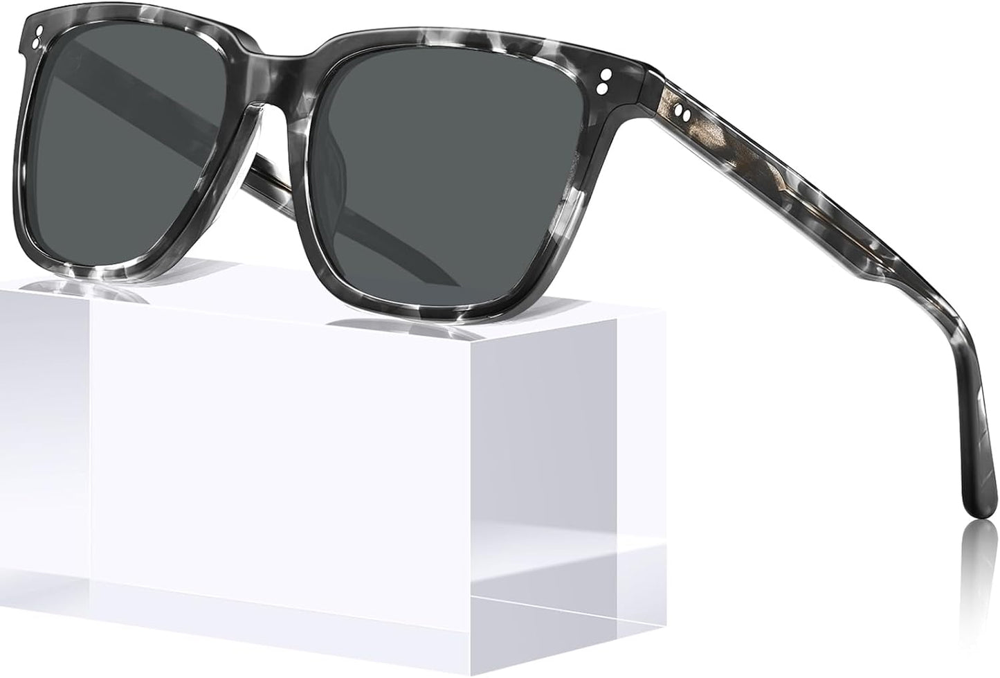 CARFIA Acetate Polarized Sunglasses for Women Small Face