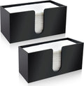Paper Towel Holder Countertop 2Pack - Black Acrylic Napkin Dispenser