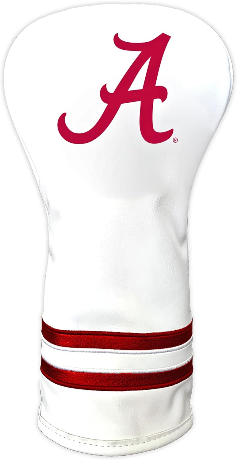 NCAA White Vintage Driver Golf Club Headcover for Team Spirit