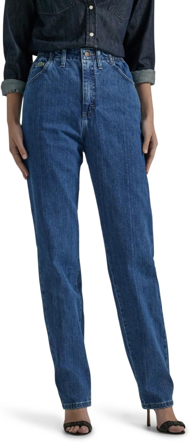 LEE Women's Relaxed-Fit Side Elastic Tapered-Leg Jean Review