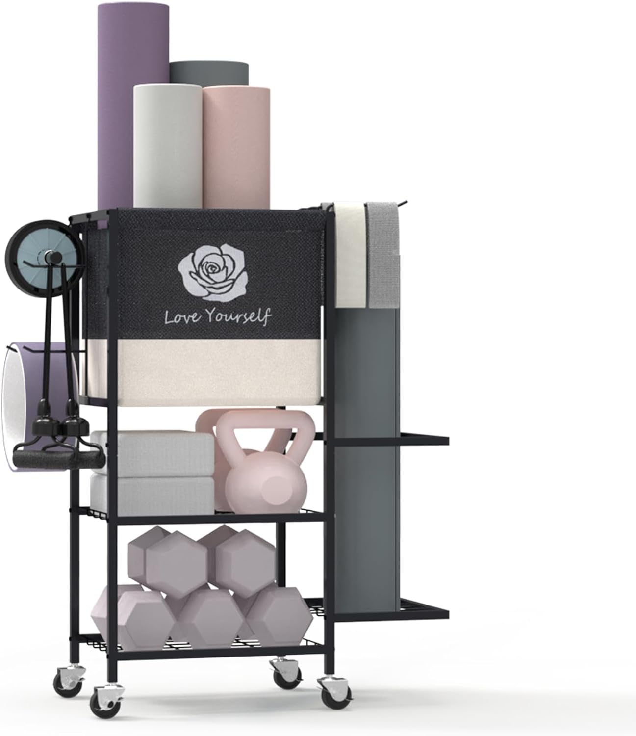 Yoga Mat Storage Rack for Home Gym Equipment Organization