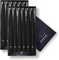 Colonial Candle Unscented Black Taper Candles, 10 in Pack of 12