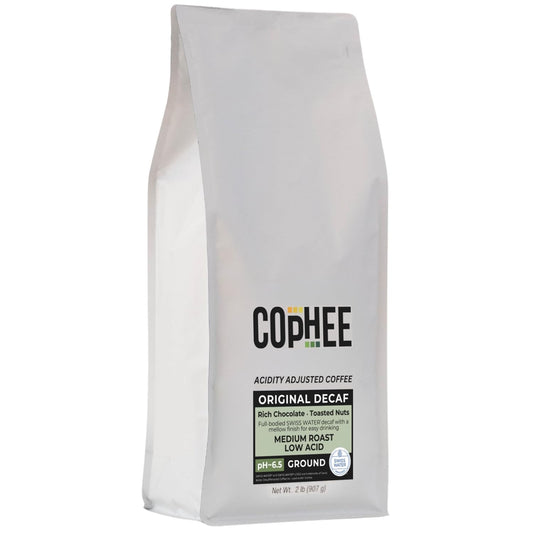 Low Acid Decaf Coffee - Smooth Non-GMO Arabica for Sensitive Stomachs