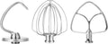Stainless Steel Mixer Accessories for KitchenAid 4.5-5 Qt Tilt Head