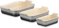 Le Creuset Stoneware Set Of 3 Heritage Rectangular Dishes - Even