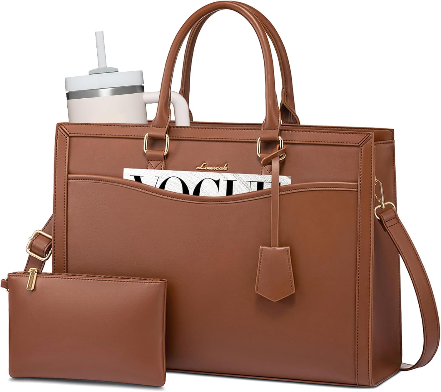 LOVEVOOK Laptop Tote Bag for Women - Stylish Work Briefcase