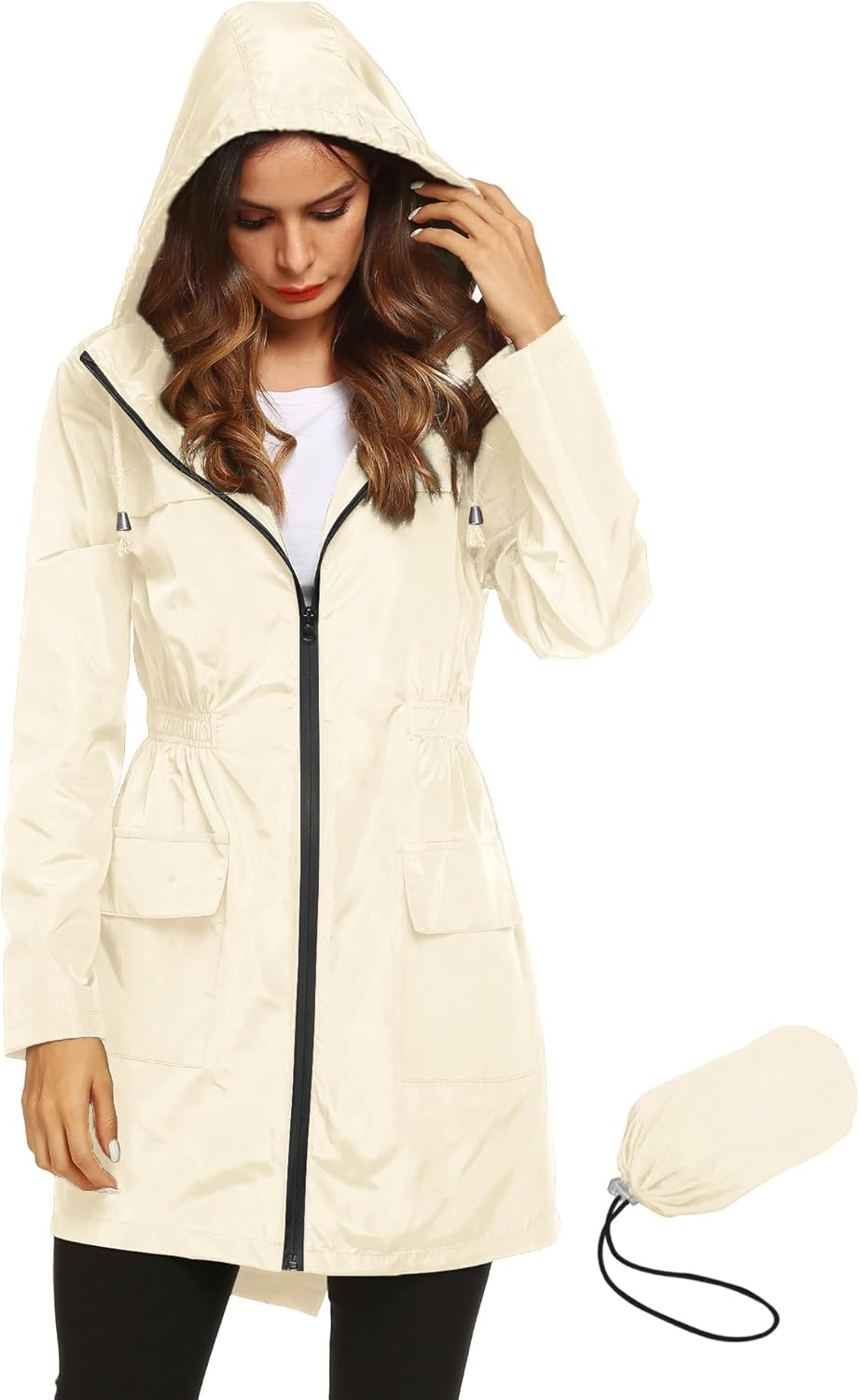 Lomon Women Waterproof Lightweight Rain Jacket for Outdoor Fun