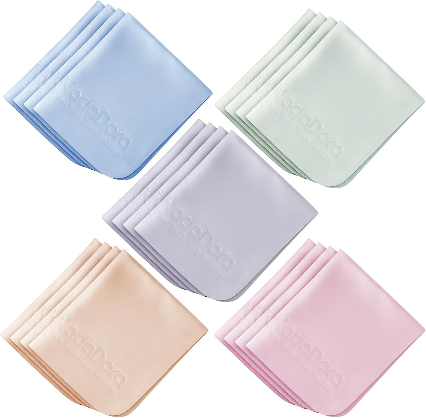Nadadora Premium Microfiber Cloths: 20 Pack, Extra Thick for Multiple Devices, Reusable, 6x7