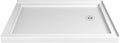 DreamLine SlimLine 34 in. x 48 in. Right Drain Shower Base - Low
