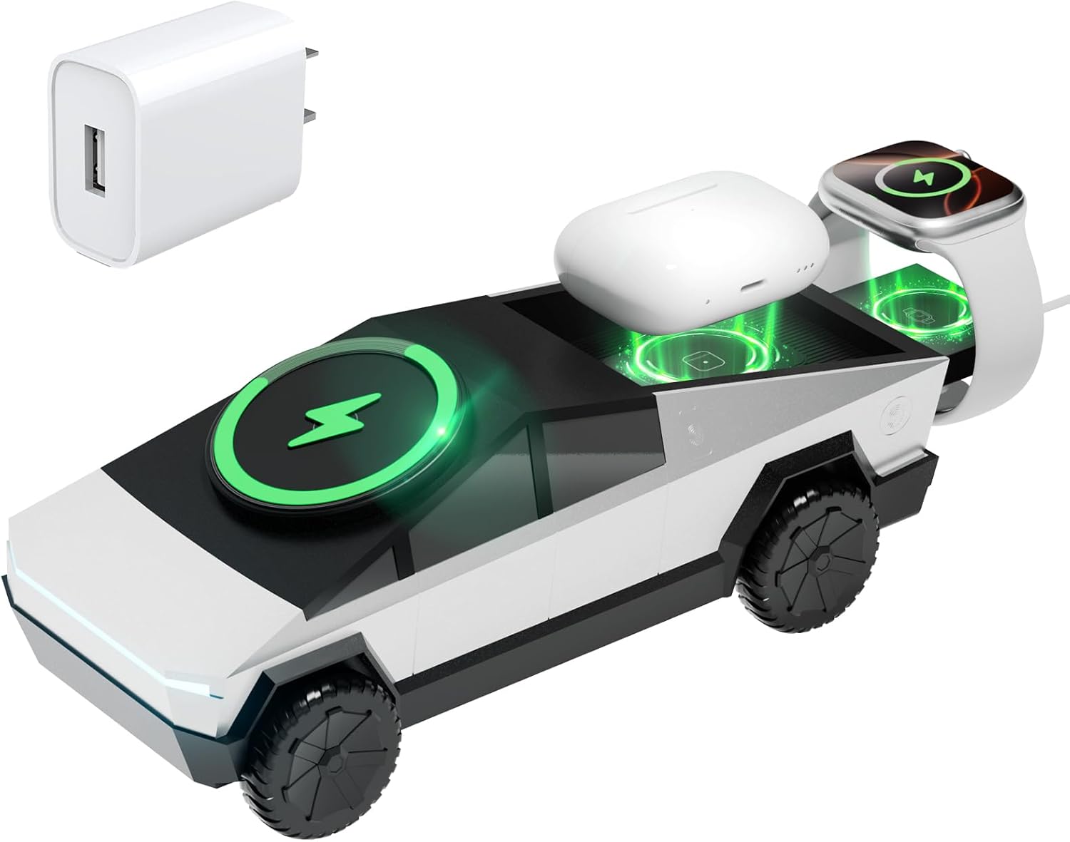 CyberDock 3-In-1 Wireless Charging Station for iPhone and More