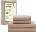 LANE LINEN 100% Organic Cotton Percale Sheets King - Cool, Deep Pocket