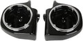 Vivid Black 6.5in Speaker Pod Lower Vented Fairing Fit Harley Touring