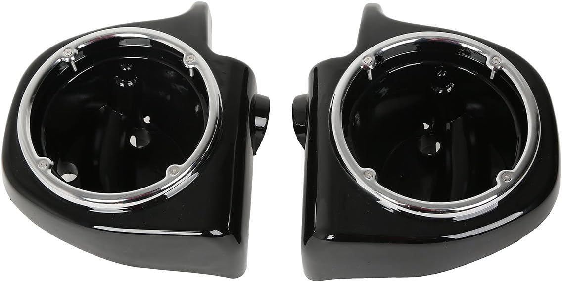 Vivid Black 6.5 Speaker Pod Lower Vented Fairing for Harley