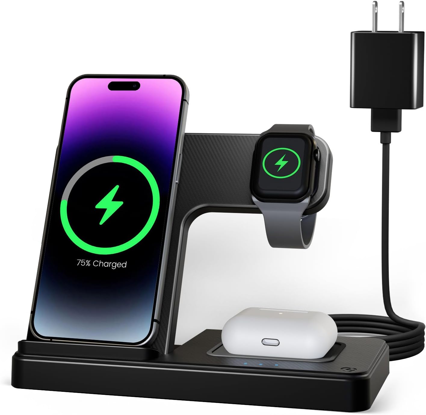 GETPALS 3-in-1 Wireless Charger Stand: Simultaneously Charge Multiple Apple Devices!