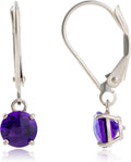 925 Sterling Silver Amethyst Earrings for Women - Dangle Style