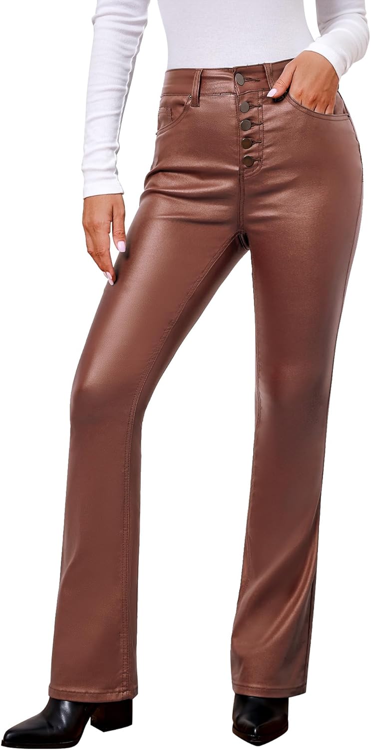 GRAPENT Flare Pants for Women High Waisted Stretchy Style