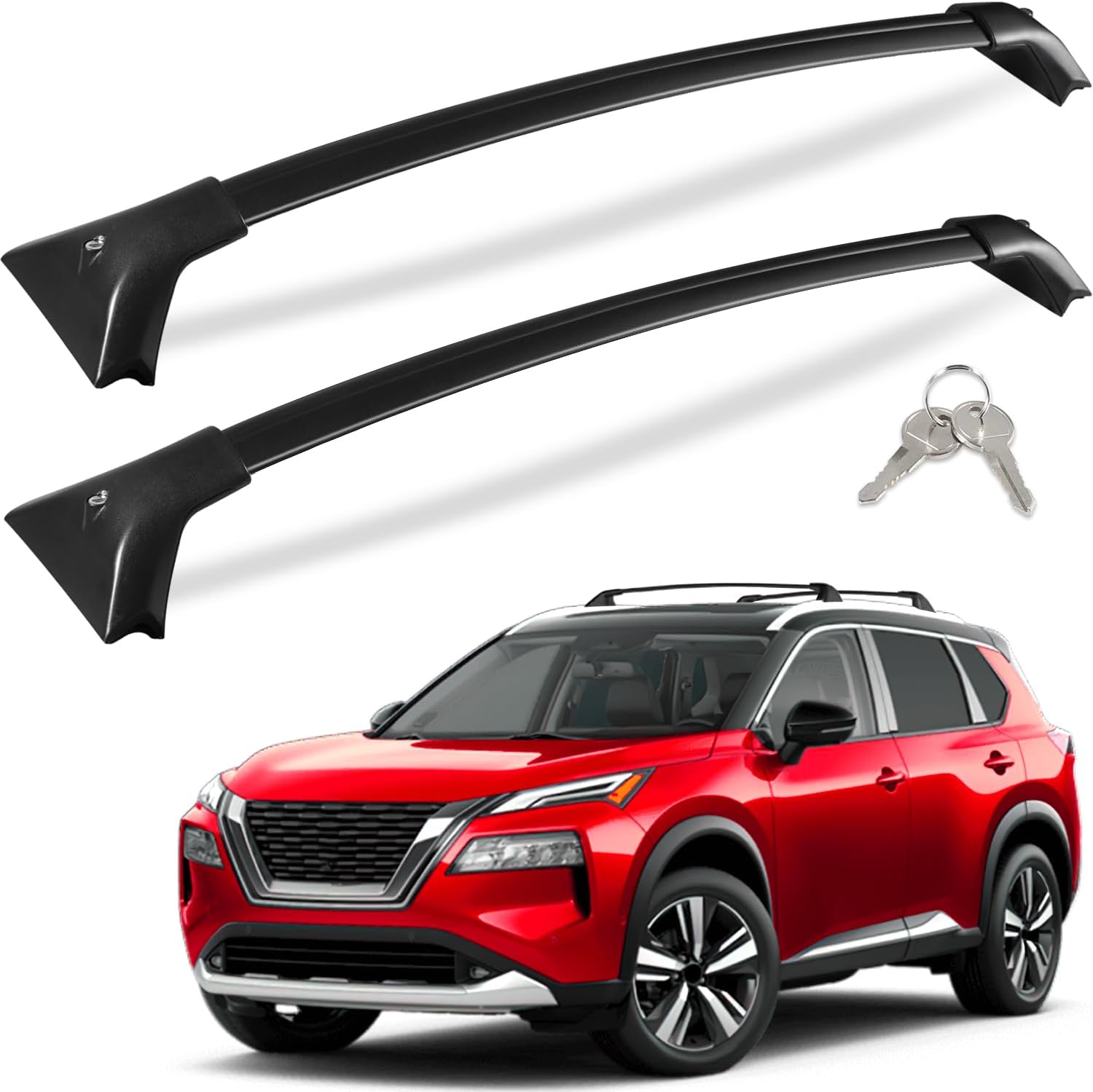 KINGGERI Lockable Roof Rack Cross Bars for Nissan Rogue 2021-2026