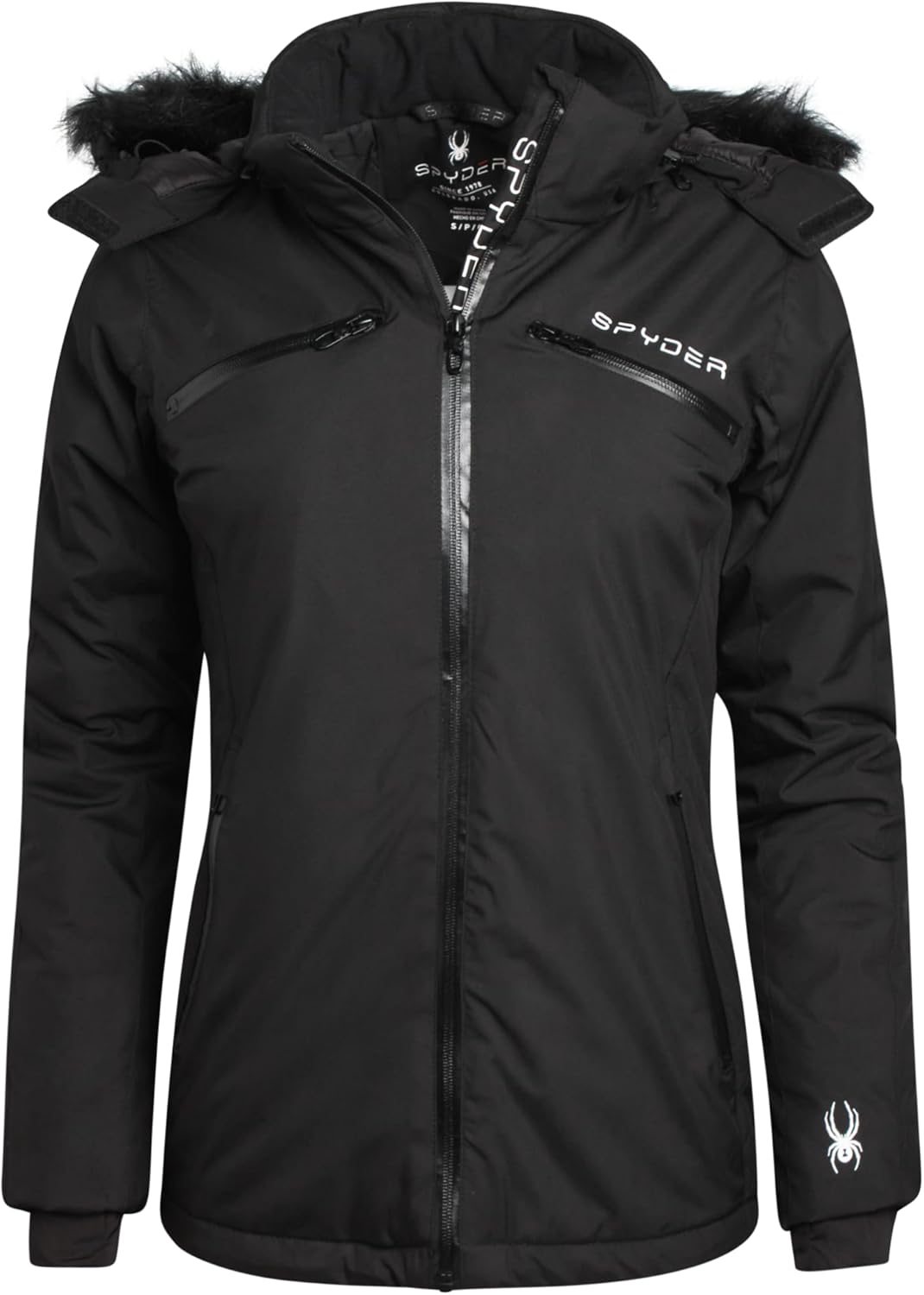 Spyder Women's Weatherproof Ski Jacket - Stylish & Warm, Detachable Hood (S-XL)