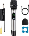 Rechargeable Wireless Microphone System - Dual UHF Metal Handheld Mics