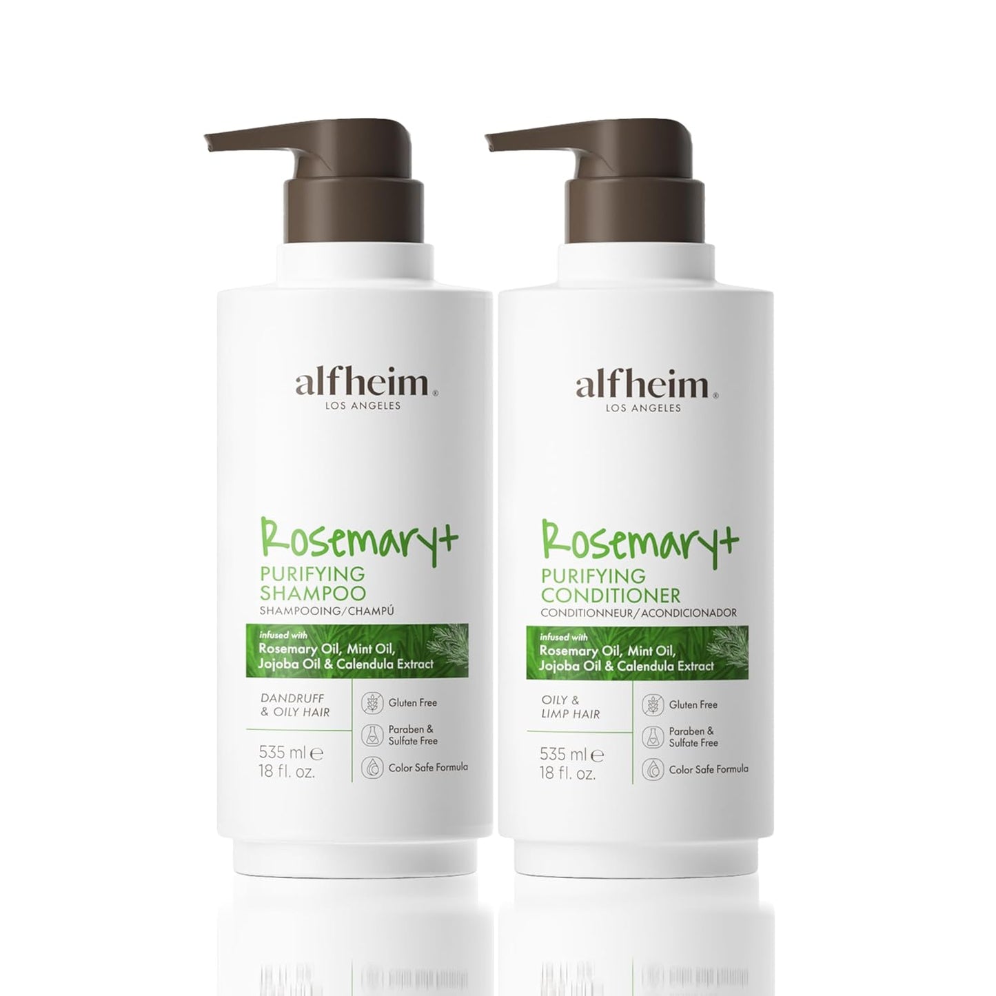Alfheim Rosemary Shampoo & Conditioner Set for Scalp Care