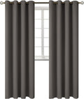 Blackout Curtains for Bedroom - Thermal Grommet Panels, Set of 2 (52 x