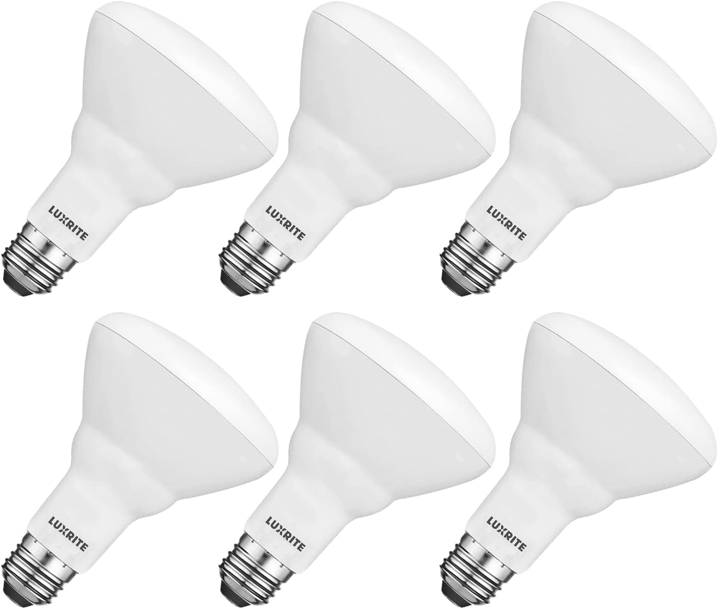 LUXRITE 6-Pack BR30 LED Bulb - Energy Efficient Dimmable Light