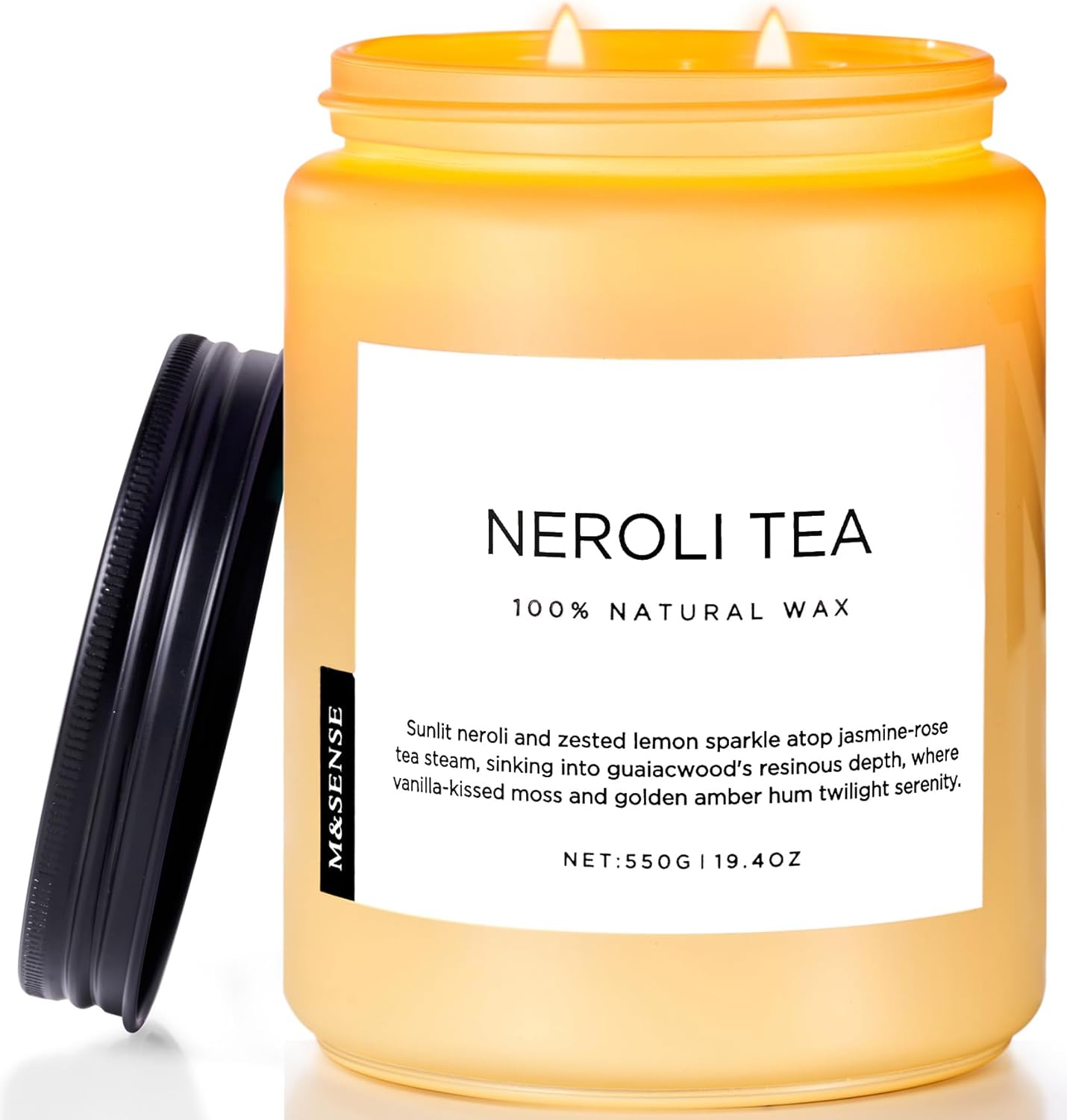M&SENSE Neroli Tea Scented Candle for Stress Relief & Relaxing