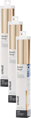 Cricut Smart Permanent Vinyl Champagne 3-Pack - Matless Metallic