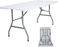 Folding Table 6ft Plastic Table Indoor & Outdoor - Portable 6 ft Table