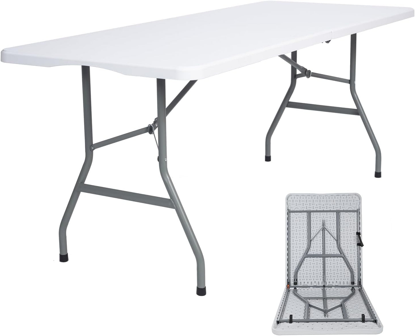 Folding Table 6ft Plastic Table for Indoor & Outdoor Use