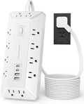Surge Protector Power Strip with USB Ports PD 20W - 16-in-1 Protection
