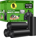 Portable Camping Waste Toilet Bags 8 Gallon Can Liners - 120 Count