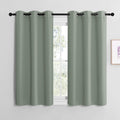 Greyish Green Room Darkening Curtains 42x48 in - Energy Saving Panels