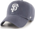 47 Brand MLB Vintage Navy Primary Logo Clean Up Adjustable Baseball