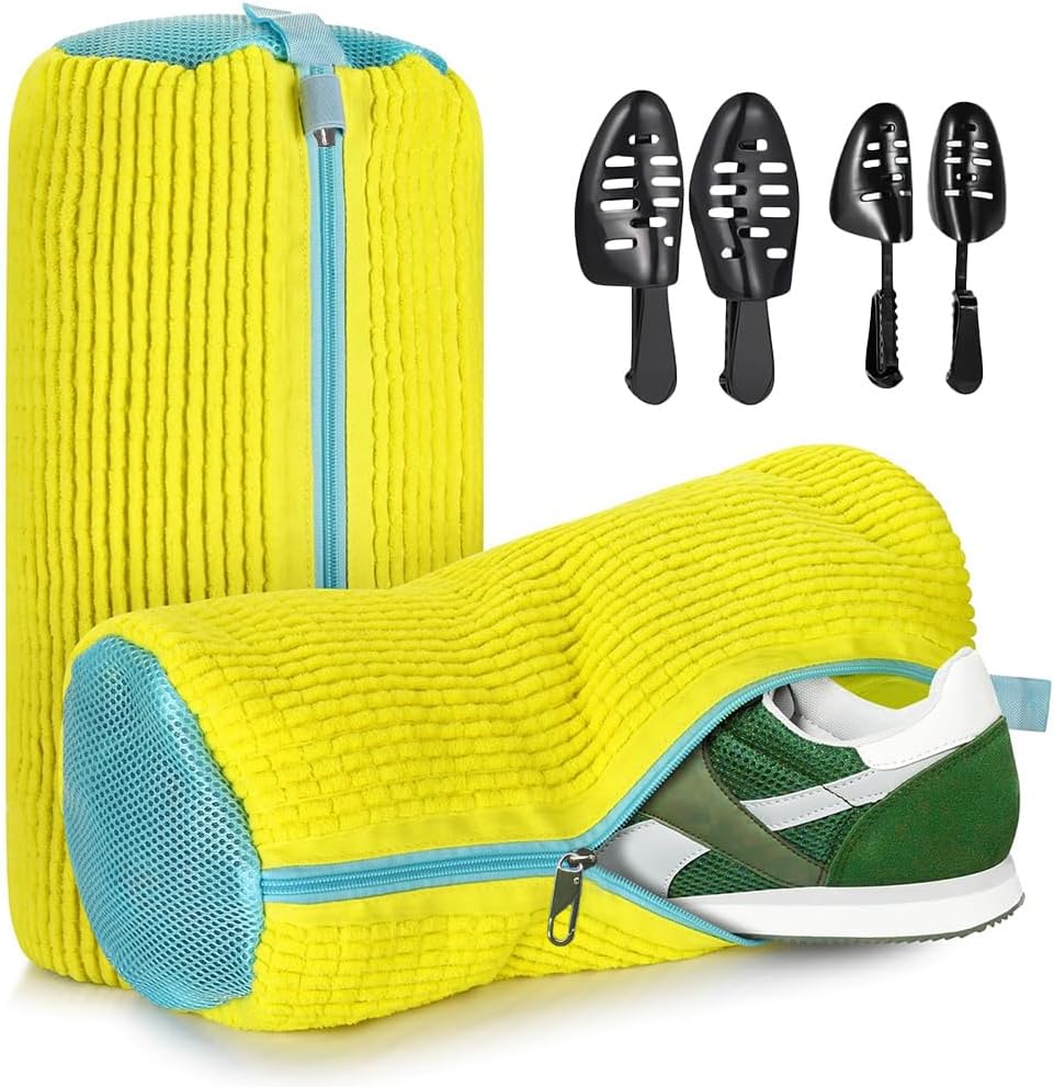 Zippered Shoe Cleaning Bags - Wash and Dry with Ease!