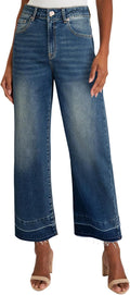 Astylish Women's High Waisted Wide Leg Jeans - Flattering (Style DSJZ)