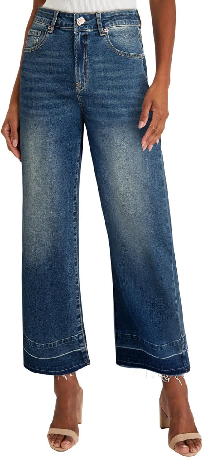 Astylish Women's High Waisted Wide Leg Jeans for Trendy Style
