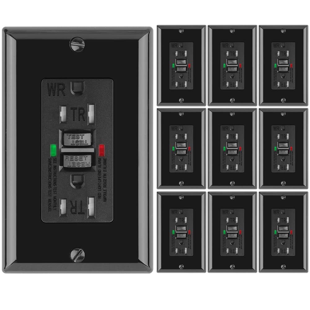 10 Pack POWAWINI GFCI Outlet 15 Amp for Indoor and Outdoor Use