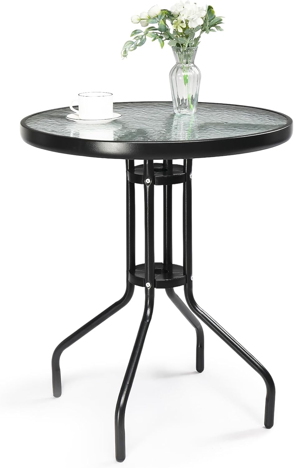 VINGLI Outdoor Bistro Table: Stylish 24 Round Patio Table