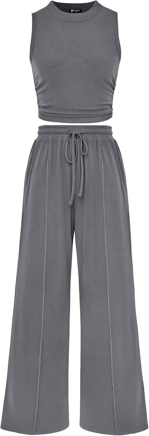PRETTYGARDEN 2 Piece Sets for Women Summer Lounge Wear Outfits