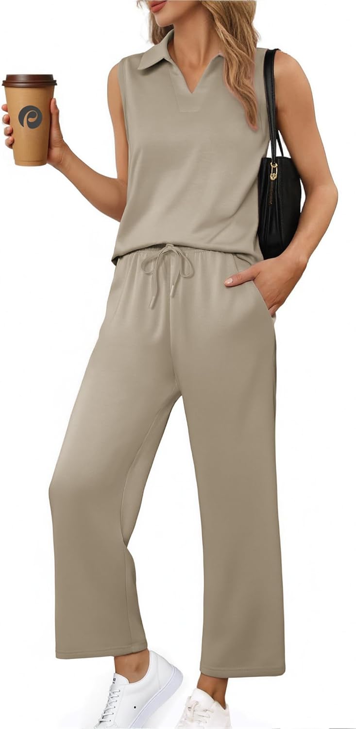 PINSPARK Two Piece Sets for Women: Stylish Summer Lounge Wear