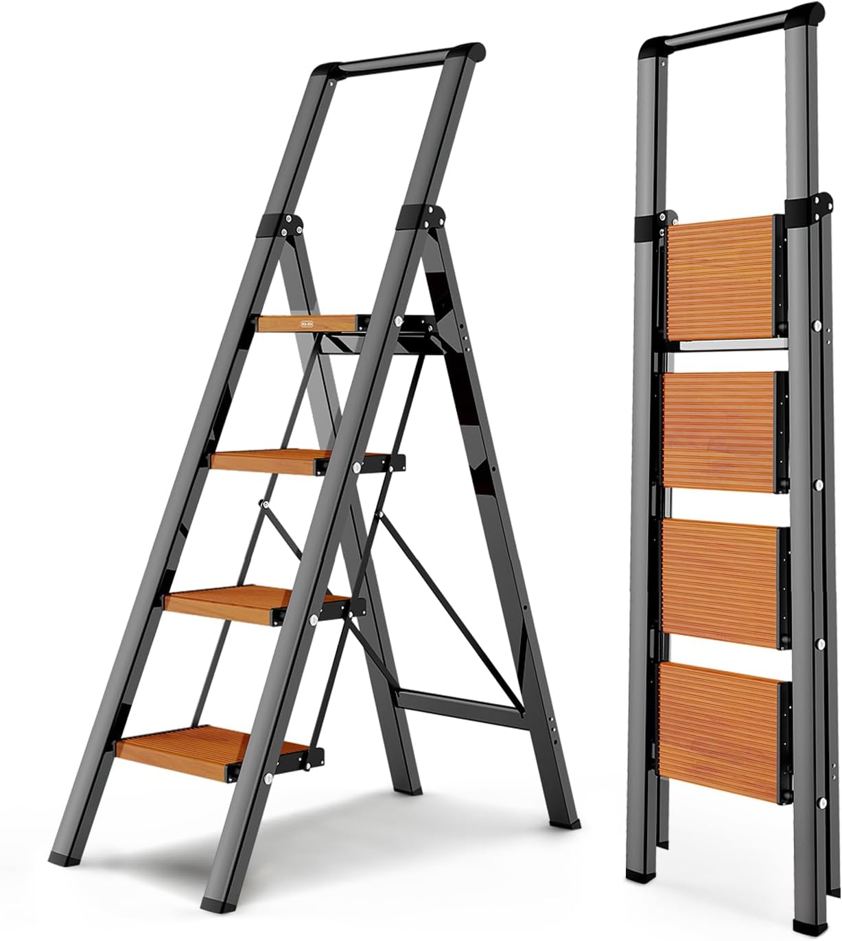 WOA WOA 4 Step Ladder for Home with Anti-Slip Pedals and More